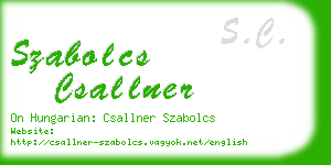 szabolcs csallner business card